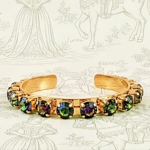 Volcano Mettalic AB Crystal from Swarovski In Gold Plated Cuff Bracelet